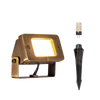 Lumen Logic™ 12V Cast Brass Flood Light (Bronze) with 3W 2700K G4 LED Bulb - Lumen Logic