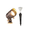 Lumen Logic™ Mini Brass 12V Spotlight with 2W LED MR11 Bulb