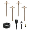 Lumen Logic™ 12V LED Brass Path Light Expansion Kit (Bronze)