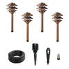 Lumen Logic™ LogiPath II 12V Brass LED Pagoda Path Light Expansion Kit (Bronze)